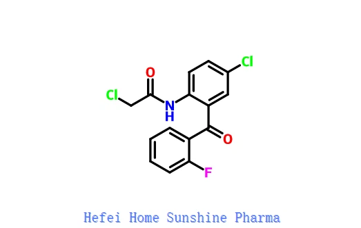 2-hlor-N- [4-hlor-2- (2-fluorbenzoil) fenil] acetamīds CAS 2836-40-0